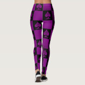 Queen of Spades Leggings Purple Checkers Style QoS (Dos)