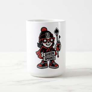 Queen of Spades Street Mascotte — Pro Grind Editie Koffiemok