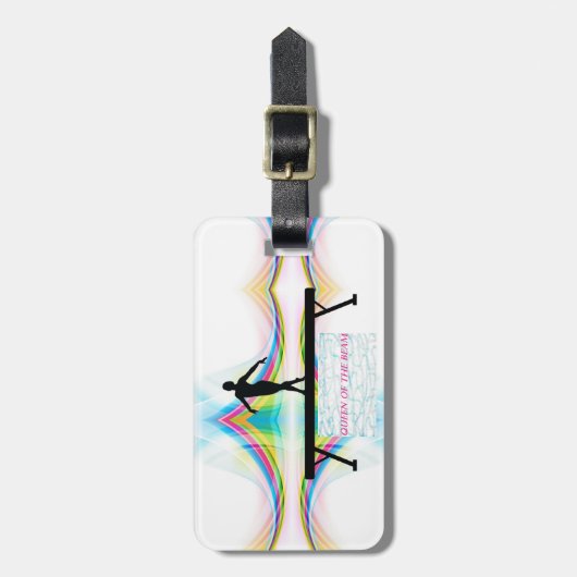 Queen of the Beam Gymnastics Bagagelabel (Voorkant verticaal)