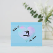 Queen of the Beam Gymnastique Carte postale Bleu (Debout devant)