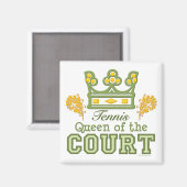 Queen Of The Court Tennis Magnet (Recto/Verso)