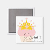 Queen of the Cupcake Army Magneet (Voorkant / Achterkant)