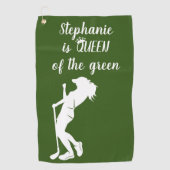 Queen Of the Green Golf Golf pour sa serviette de  (Devant)
