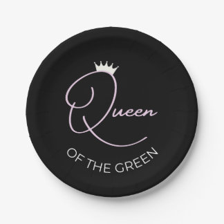 Queen of the Green vrouw golf thema papier borden Papieren Bordje