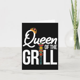 Queen of the Grill Grappig Roken Vlees BBQ Vrouwen Kaart