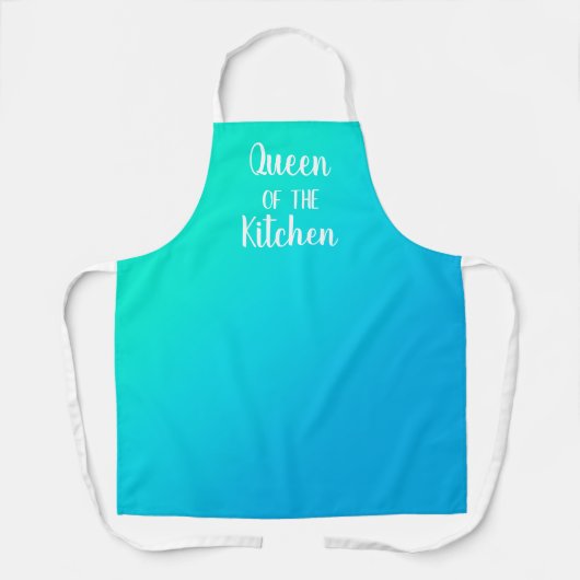 Queen of the Kitchen Turquoise tablier dégradé (Recto)