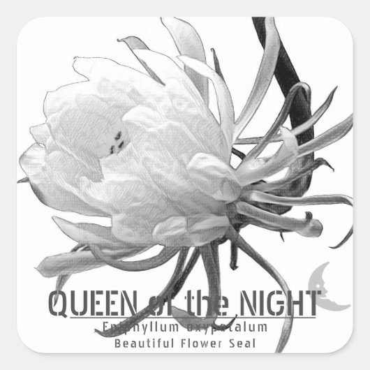 Queen of the Night スクエアシール Vierkante Sticker (Voorkant)