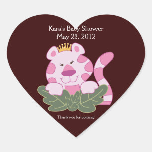 Queen of the Oerwoud HEART SHAPE Favor Sticker