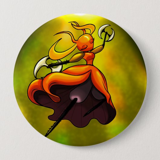 Queen of the Skarr Ronde Button 4,0 Cm (Voorkant)