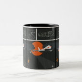 Queen of the Sky Jumbo Jet Mid-Century Style Mug (Centre)