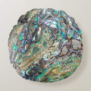 Queen paua shell rond kussen