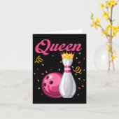 Queen Pin Bowler Bowling Lover Bowling Queens Kaart (Gele Bloem)