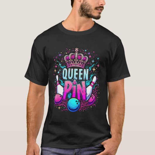 Queen Pin Shirt Bowler Bowling League For Bowling  (Voorkant)
