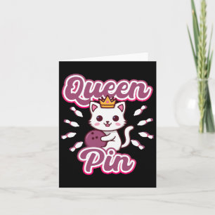 Queen Pin Vrouwen Meisjes Bowling Cat Kaart