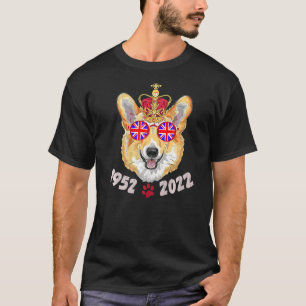 Queen Platinum Jubilee T Queen's Royal Corgi Sungl T-shirt