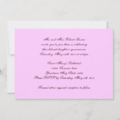 Queen pour une journée Quinceanera Invitation (Dos)