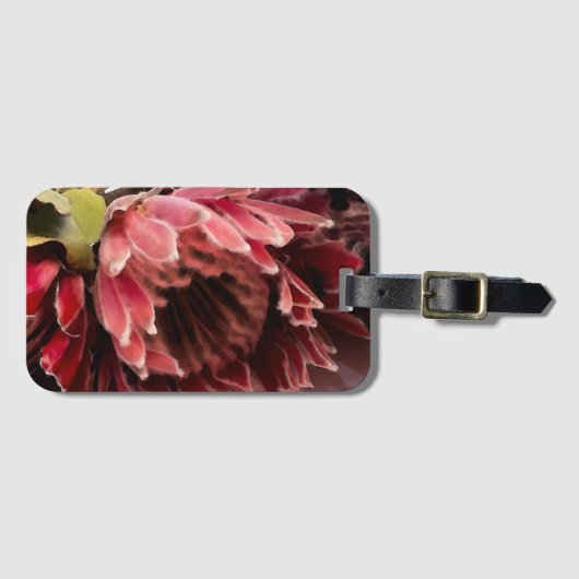 Queen Protea Waterverf bagagelabel (Voorkant (horizontaal))