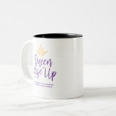 Queen Rise Up Tweekleurige Koffiemok (Voorkant links)