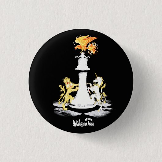 Queen Ronde Button 3,2 Cm (Voorkant)