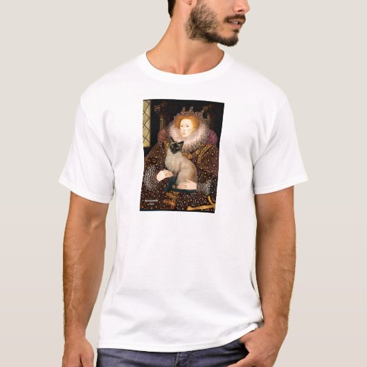Queen- Seal Point Siamese kat T-shirt (Voorkant)