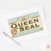  Queen Seal Sigarenlabel Rechthoekige Sticker (Envelop)