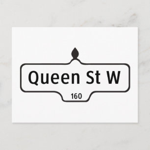 Queen Street West, Toronto Street Sign Briefkaart