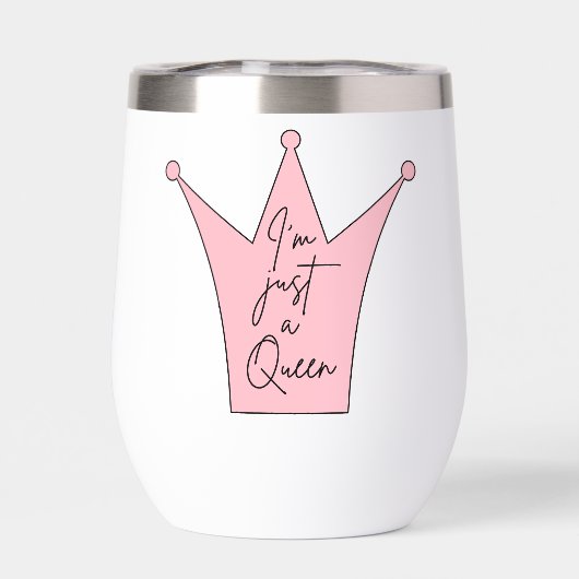 Queen Vibes Wine Tumbler - Je ne suis qu'une reine (Arrière)