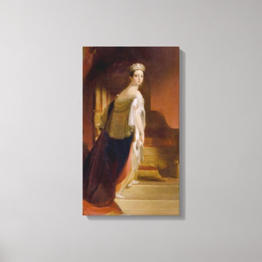 Queen Victoria (door Thomas Sully) Canvas Afdruk (Voorkant)