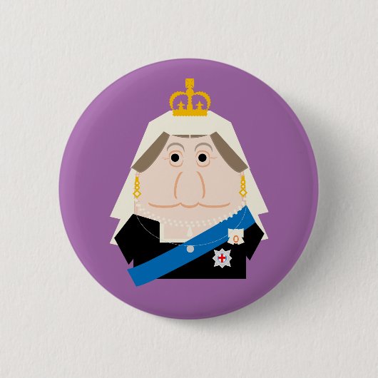 Queen Victoria Ronde Button 5,7 Cm (Voorkant)