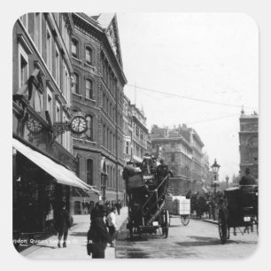 Queen Victoria Street, Londen, c.1891 Vierkante Sticker