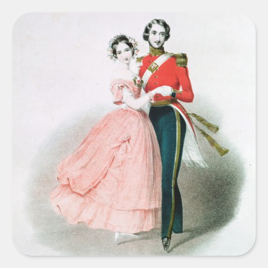 Queen Victoria Vierkante Sticker (Voorkant)