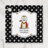 Queen Westie Dog West Highland White Terrier Bedankjes Labels (Voorkant)