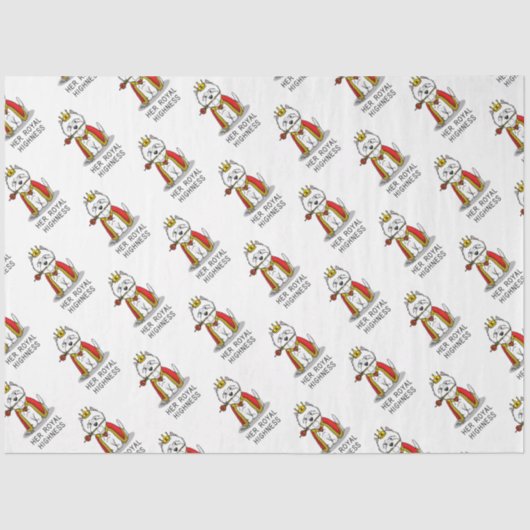 Queen Westie Dog West Highland White Terrier Tissuepapier (Voorkant)