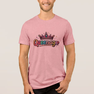 Queenager Retro Aesthetic - Grappig Empowering Gif Tri-Blend Shirt