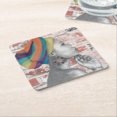 QUEENCONFIDENCE - Papieren Onderzetter (Schuin)