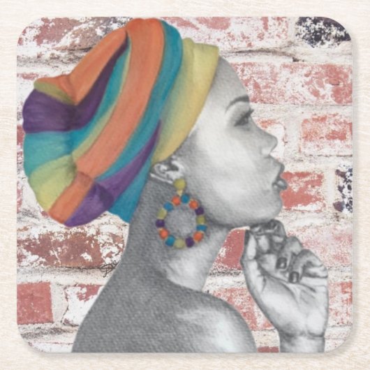 QUEENCONFIDENCE - Papieren Onderzetter (Voorkant)