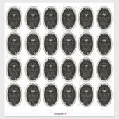 Queenline 8 oz Ovaal Honing Label met Honeycomb Be (Vel)