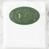 Queenline Honing Label 16/32oz Honingraat Bee Gree (Tas)