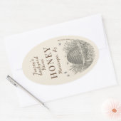 Queenline Jar Skep Backyard Hive Ovale Sticker (Envelop)