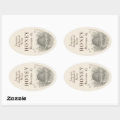 Queenline Jar Skep Backyard Hive Ovale Sticker (Vel)