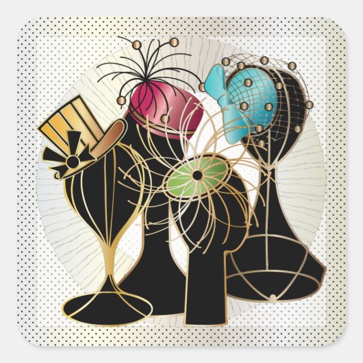 Queenly Petten Vierkante Sticker (Voorkant)