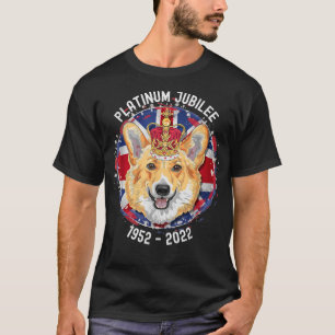 Queens 70e Platinum Jubilee Union Jack & Corgi Lo T-shirt