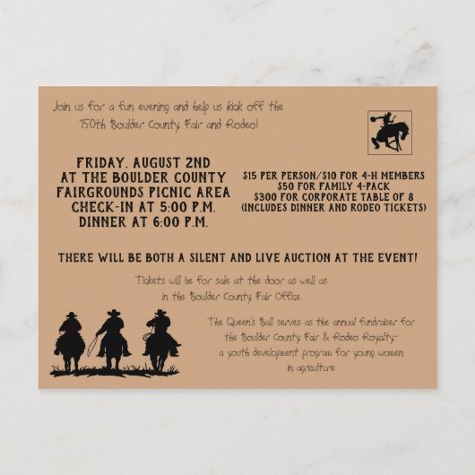 Queen's Ball Invite Uitnodiging Briefkaart (Achterkant)