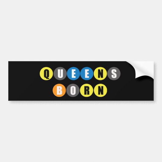 Queens Born Bumpersticker (Voorkant)