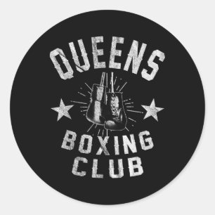 Queens Boxing Club -  noodlijdende bokser Ronde Sticker