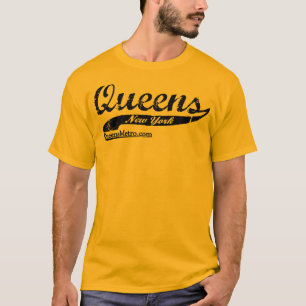 Queens Bred - New York City NY - Black Lettering T-shirt