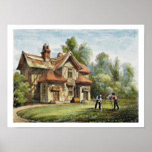 Queen's Cottage, Richmond Gardens, bord 17 uit ' Poster