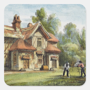 Queen's Cottage, Richmond Gardens, bord 17 uit ' Vierkante Sticker