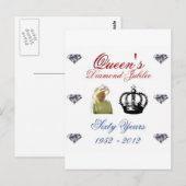 Queens Diamond Jubilee 1952-2012 60 jaar Briefkaart (Voorkant / Achterkant)