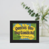 Queens Dry Ginger Ale NY-kaart Briefkaart (Staand voorkant)